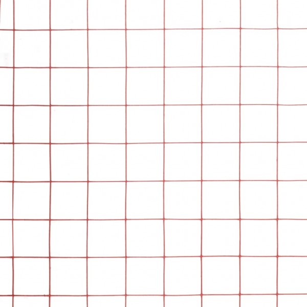 Alambrada de gallinero acero revestimiento PVC rojo 10x0.5 m M 4