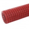 Alambrada de gallinero acero revestimiento PVC rojo 10x1.5 m 2