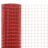 Alambrada de gallinero acero revestimiento PVC rojo 10x1.5 m 3