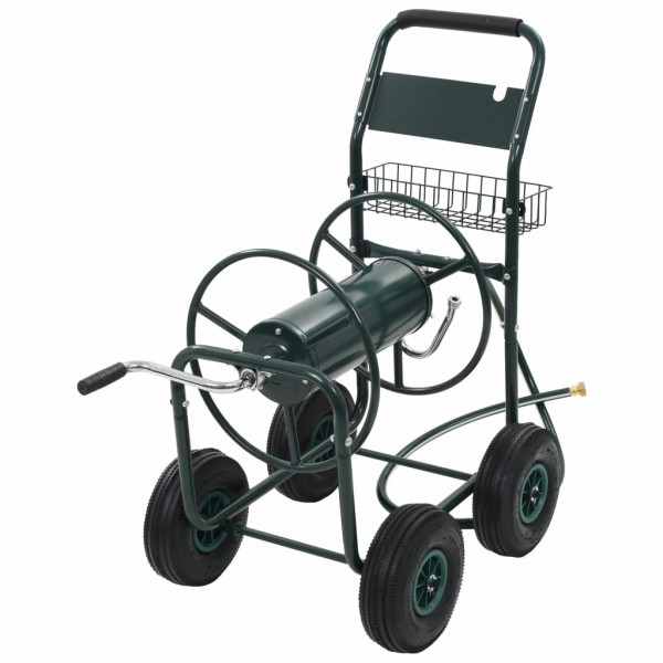 Carrito de manguera para jardín conector de 1/2 acero 75 m D