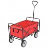 Carrito de mano plegable de acero color rojo 1