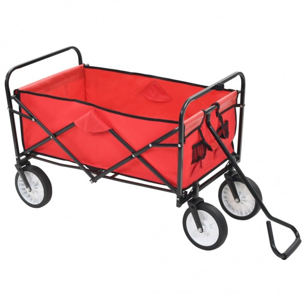 Carrito de mano plegable de acero color rojo M 2
