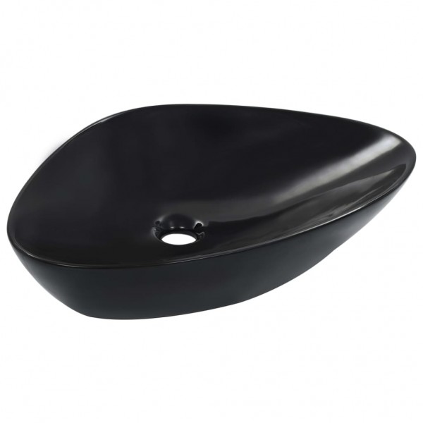 Lavabo 58.5x39x14 cm cerámica negro M 3