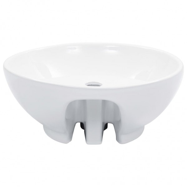Lavabo con rebosadero 46.5x18 cm cerámica blanco M 3