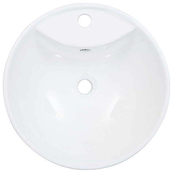 Lavabo con rebosadero 46.5x18 cm cerámica blanco M 4