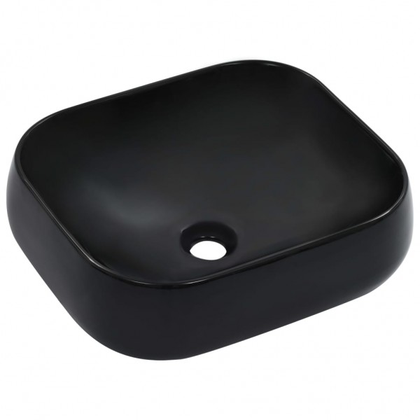 Lavabo 44.5x39.5x14.5 cm cerámica negro D
