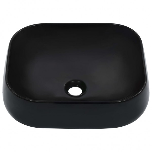 Lavabo 44.5x39.5x14.5 cm cerámica negro M 2