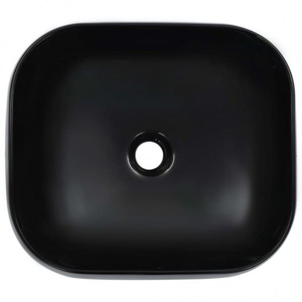 Lavabo 44.5x39.5x14.5 cm cerámica negro M 3