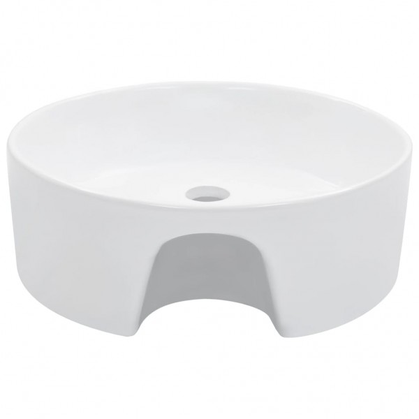 Lavabo con rebosadero 36x13 cm cerámica blanco M 3