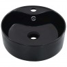 Lavabo con rebosadero 36x13 cm cerámica negro 2