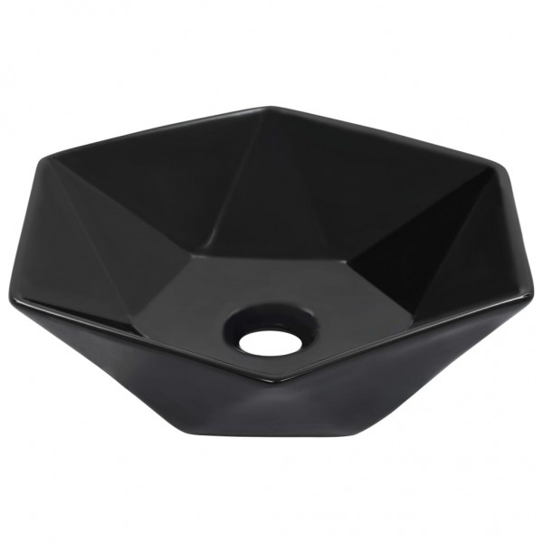 Lavabo 41x36.5x12 cm cerámica negro D
