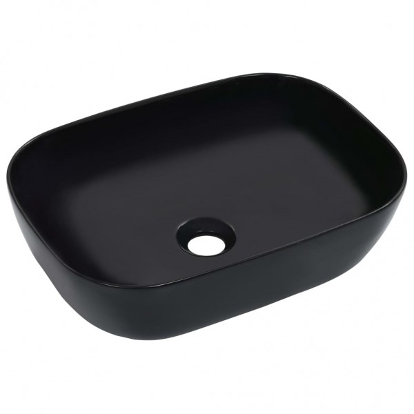 Lavabo 45.5x32x13 cm cerámica negro D