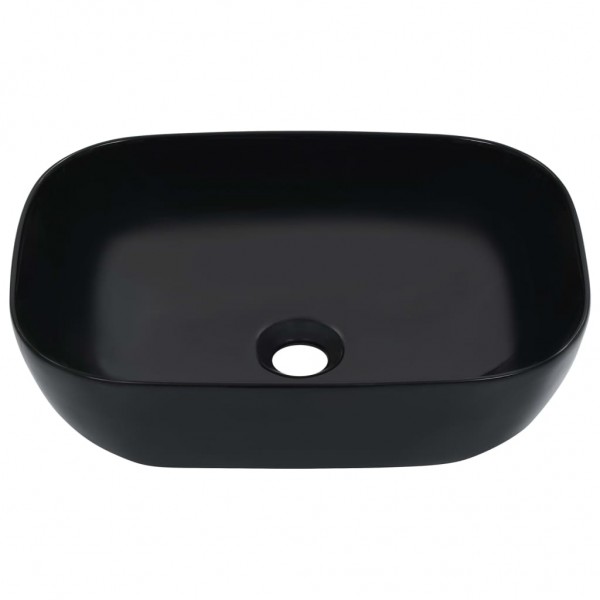 Lavabo 45.5x32x13 cm cerámica negro M 2