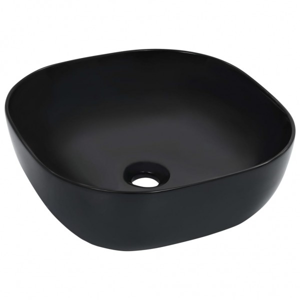 Lavabo 42.5x42.5x14.5 cm cerámica negro D