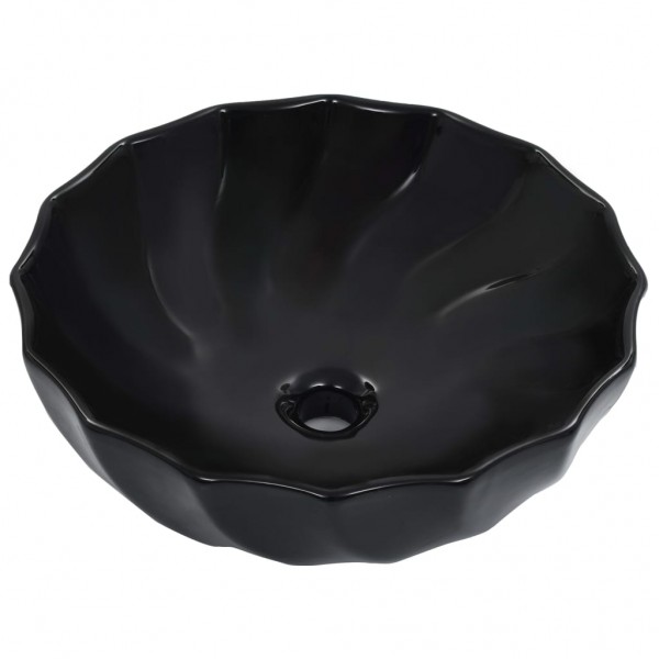 Lavabo 46x17 cm cerámica negro M 2