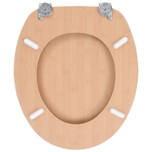Asiento inodoro WC con tapa MDF diseño bambú M 5