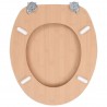 Asiento inodoro WC con tapa MDF diseño bambú 5