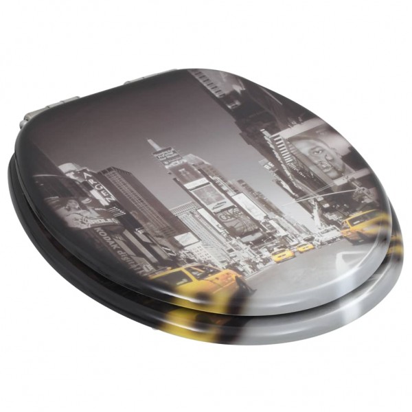 Assento sanita c/ tampa de fecho suave MDF design Nova Iorque M 3