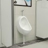 Urinario de pared con válvula de descarga cerámica blanco 1