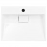 Lavabo 50x38x13 cm resina mineral/mármol blanco 4