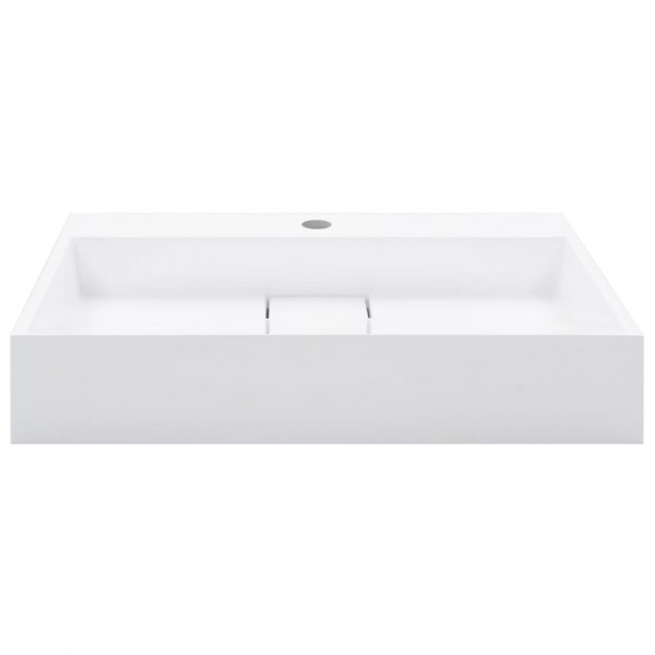 Lavabo 60x38x11 cm resina mineral/mármol blanco M 2