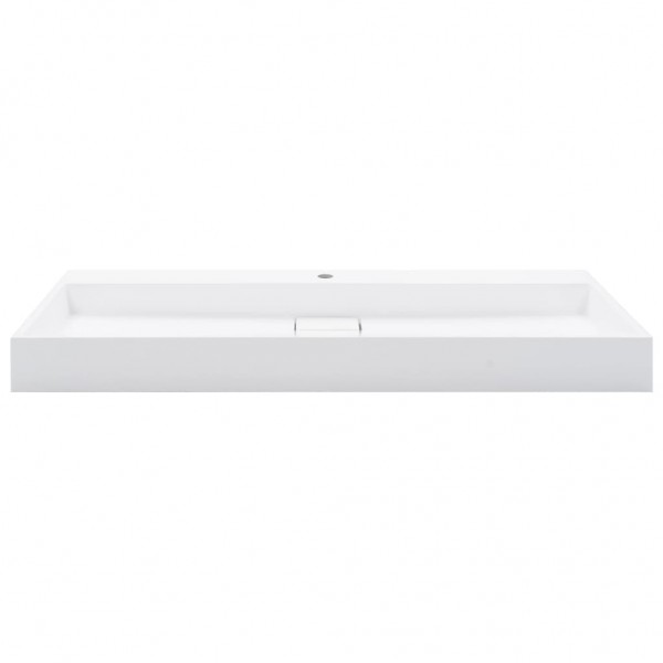 Lavatório 120x46x11 cm mineral/mármore fundido branco M 3