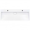 Lavabo 120x46x11 cm resina mineral/mármol blanco 3