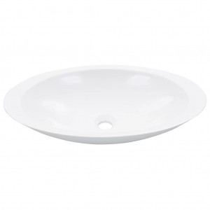 Lavabo 59.3x35.1x10.7 cm resina mineral/mármol blanco H