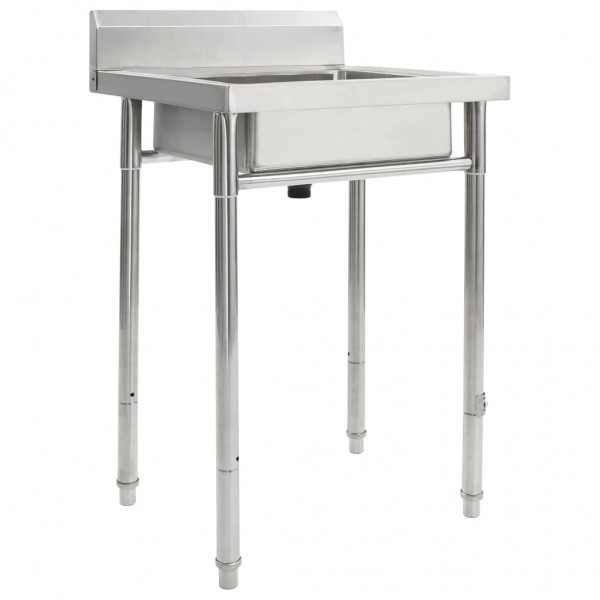 Fregadero de cocina con un seno acero inoxidable D