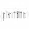Portão de jardim 2.25x4 m aço preto 5
