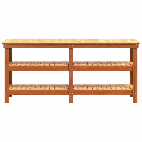 Banco de trabajo con estante Marrón cera 181.5 x 50 x 80 cm M 5