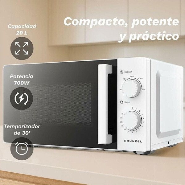 Microondas GRUNKEL 20L MW-20EASY blanco M 3
