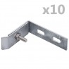 Conector de esquina para pared 10 sets plateado 1