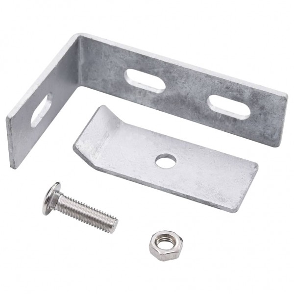 Conector de esquina para pared 10 sets plateado M 3