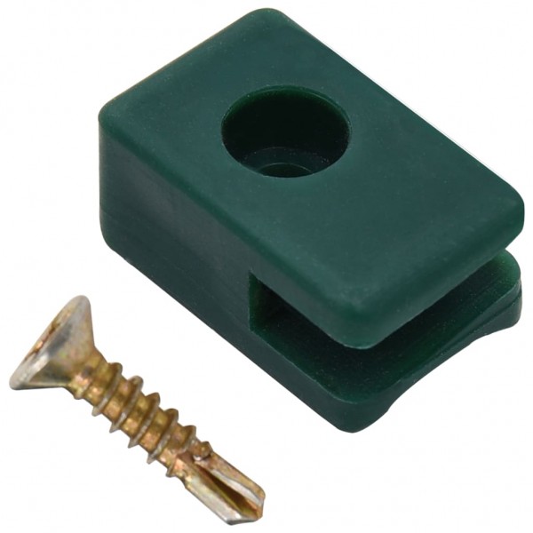 Soporte de alambre valla de jardín con tornillo 100 sets verde M 3