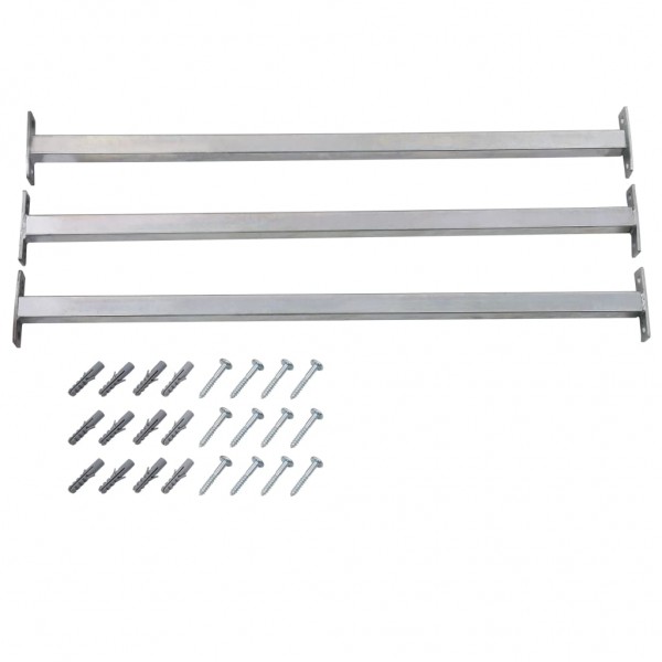 Barras de seguridad ajustables para ventanas 3 uds 710-1200 mm D