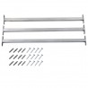 Barras de seguridad ajustables para ventanas 3 uds 710-1200 mm 1