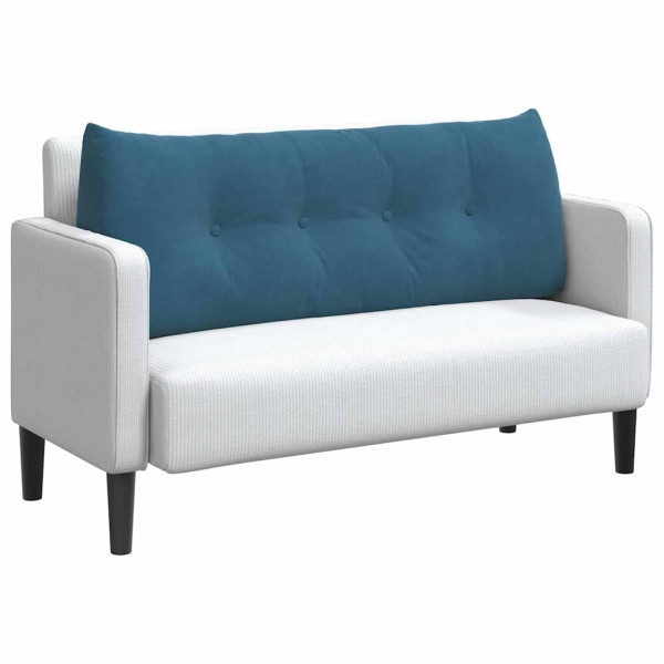 Cojín de Espalda Azul 120 x 24 x 50 cm Terciopelo M 3