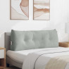 Cojín de Espalda Gris Claro 120 x 24 x 50 cm Terciopelo 1