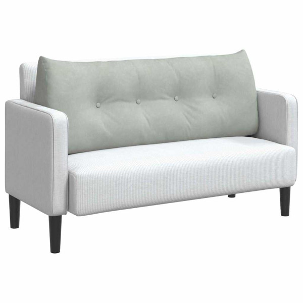 Cojín de Espalda Gris Claro 120 x 24 x 50 cm Terciopelo M 3