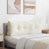 Cojín de Espalda Crema 120 x 24 x 50 cm Terciopelo 1