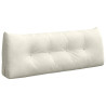 Cojín de Espalda Crema 120 x 24 x 50 cm Terciopelo 2