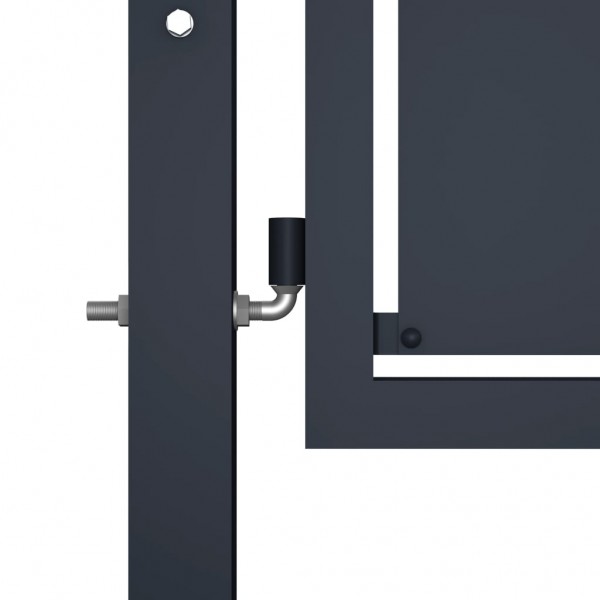 Puerta de jardín de acero gris antracita 100x175 cm M 3