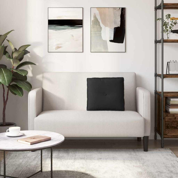 Cojín de Espalda Negro 50 x 45 cm Tela de microfibra M 4