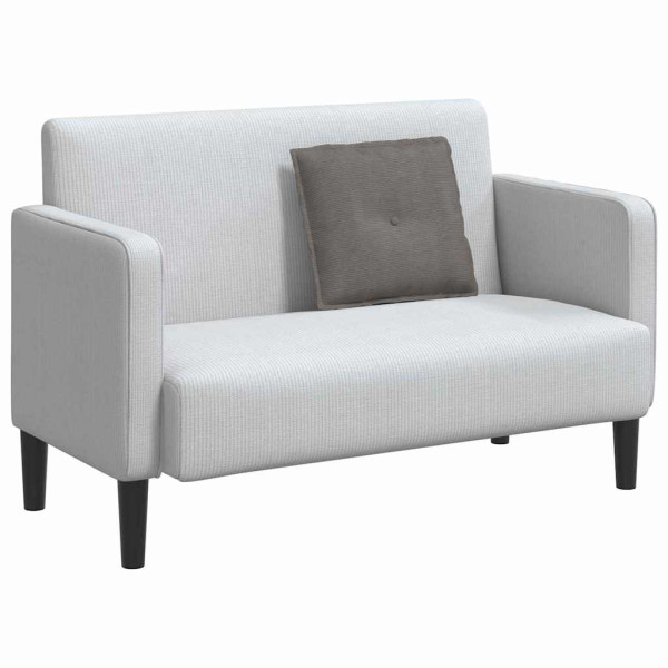 Cojín de Espalda Gris Claro 50 x 45 cm Tela de pana M 3