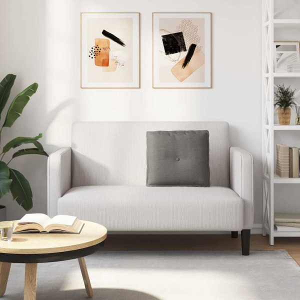 Cojín de Espalda Gris Claro 50 x 45 cm Tela de pana M 4