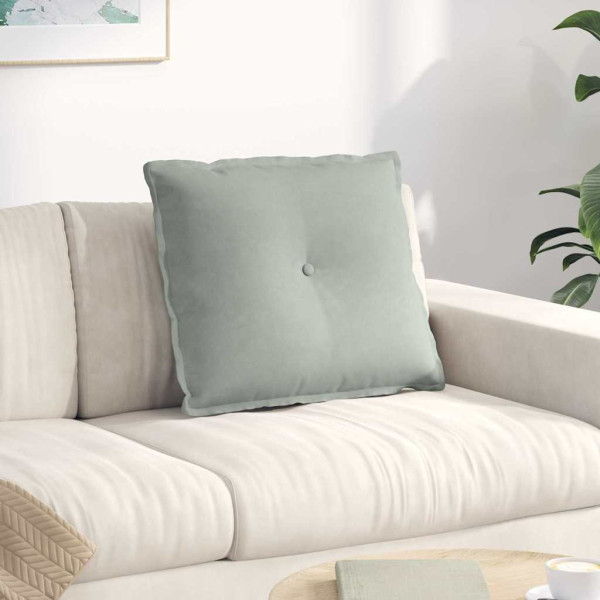 Cojín de Espalda Gris Claro 60 x 50 cm Tela de pana D