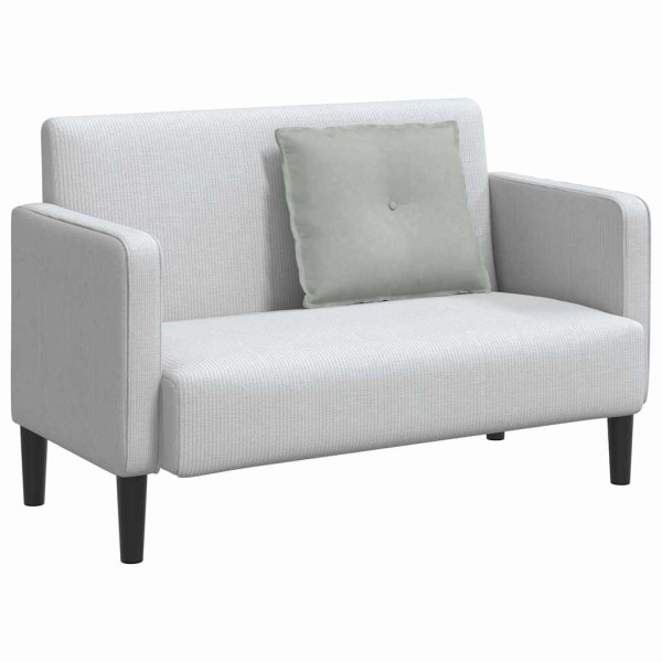 Cojín de Espalda Gris Claro 60 x 50 cm Tela de pana M 3