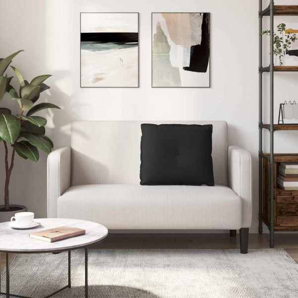 Cojín de Espalda Negro 60 x 50 cm Tela de microfibra M 4