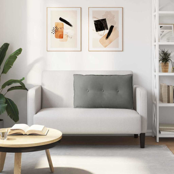 Cojín de Espalda Gris oscuro 80 x 50 cm Tela de microfibra M 4